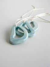Load image into Gallery viewer, Abstract Adder Shape Ceramic Ornament (Arctic Blue)