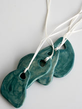 Load image into Gallery viewer, Abstract Shape Ceramic Ornament (Emerald)