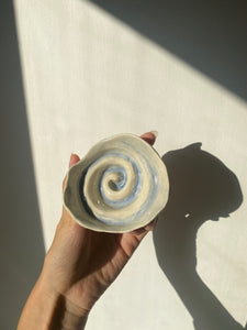 Spiral Bowl (Blue Wash)