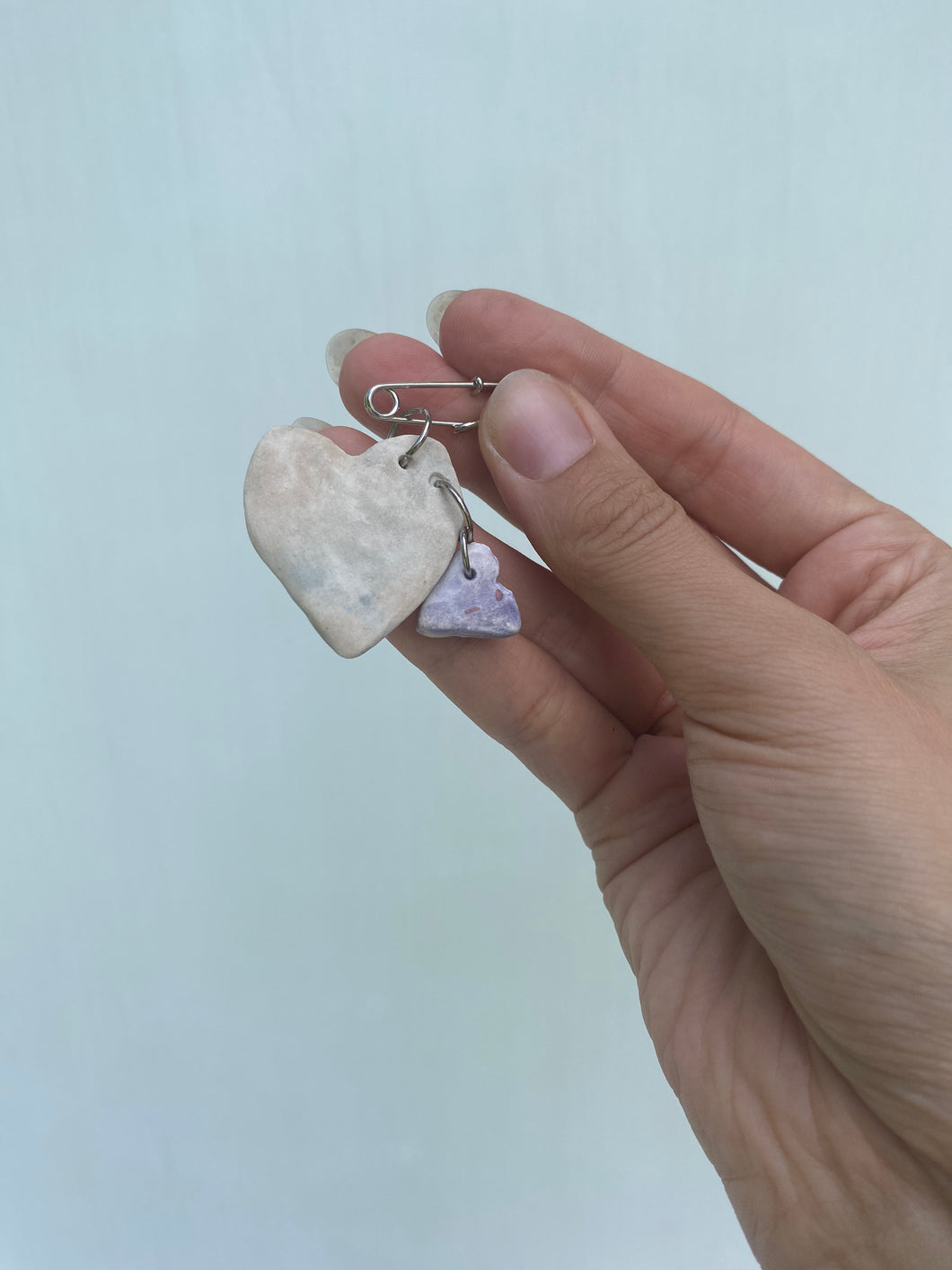 Sand & Purple Hearts Pin