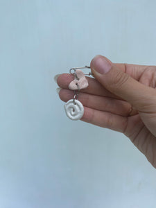 Pink Heart with Spiral Pin