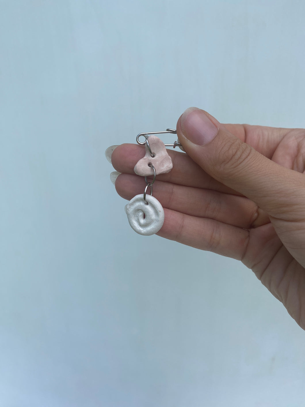 Pink Heart with Spiral Pin