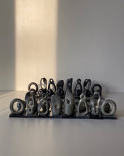 Load image into Gallery viewer, Sculptural Chess Set (Black Porcelain)
