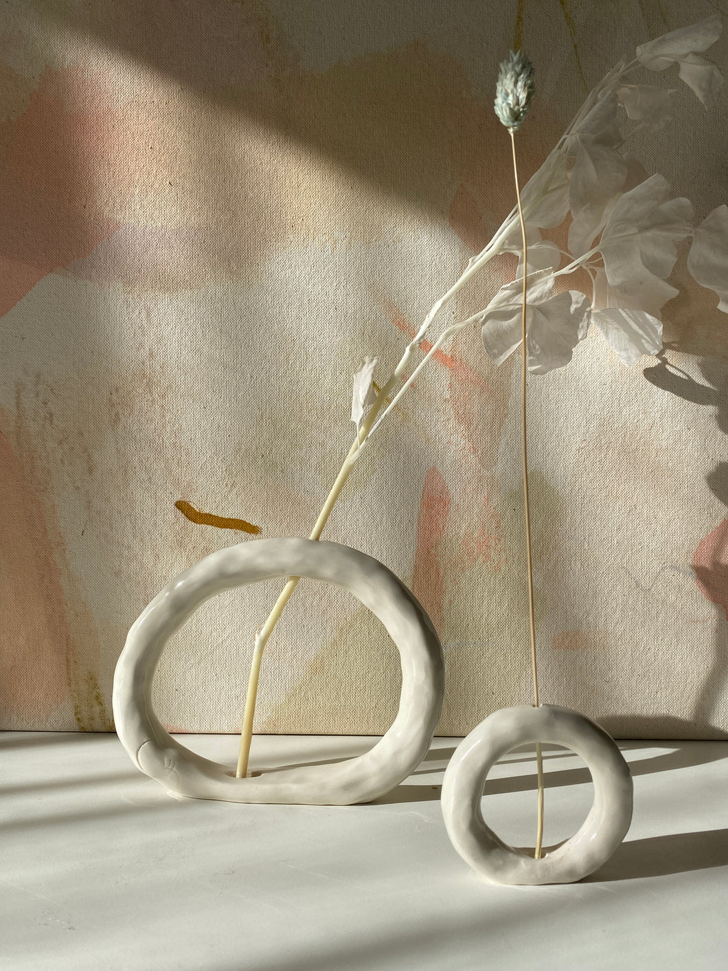 Stem Holders in Porcelain (Sculpted) Duo