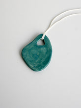 Load image into Gallery viewer, Abstract Shape Ceramic Ornament (Emerald)
