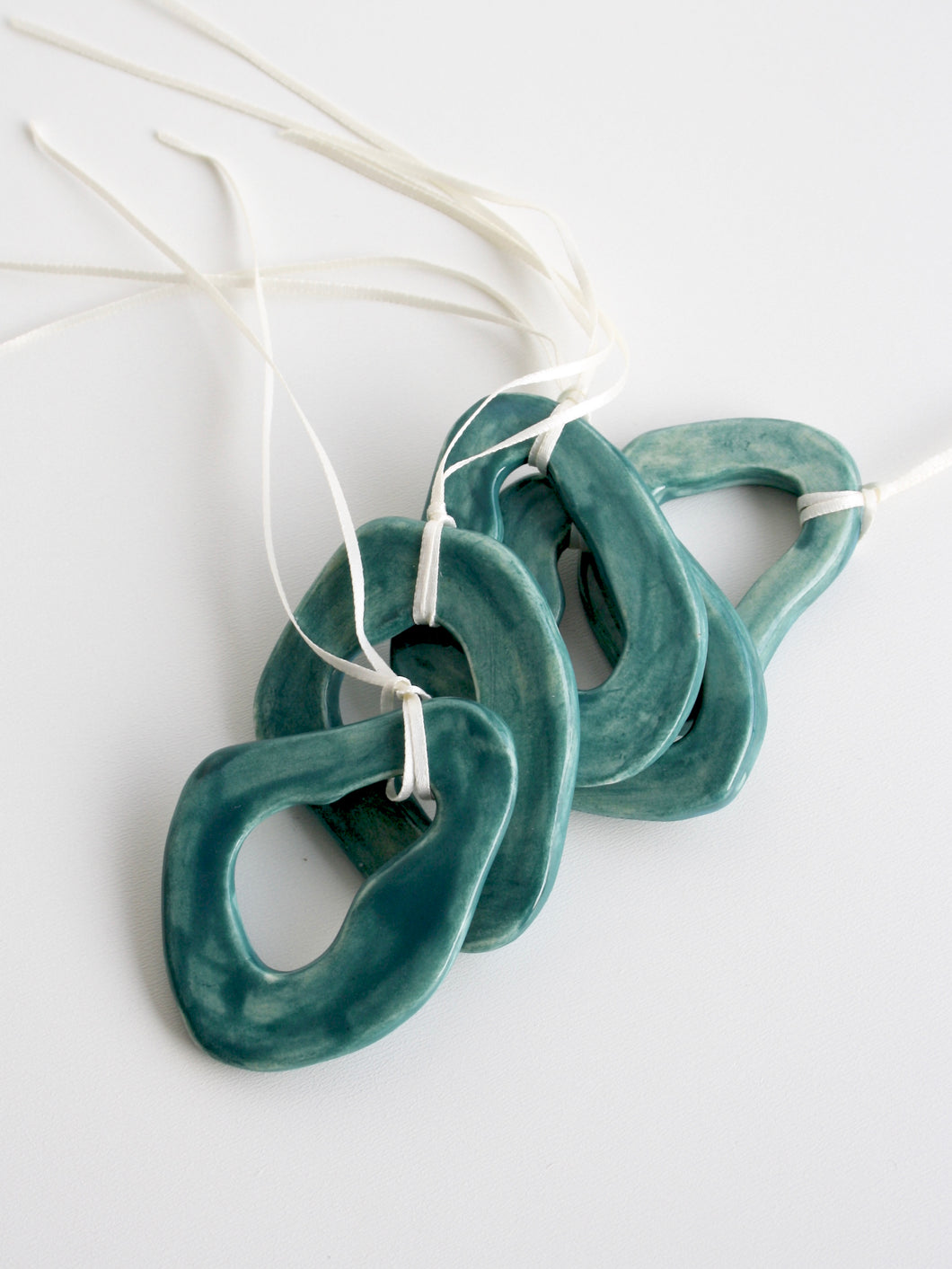 Abstract Adder Shape Ceramic Ornament (Emerald)